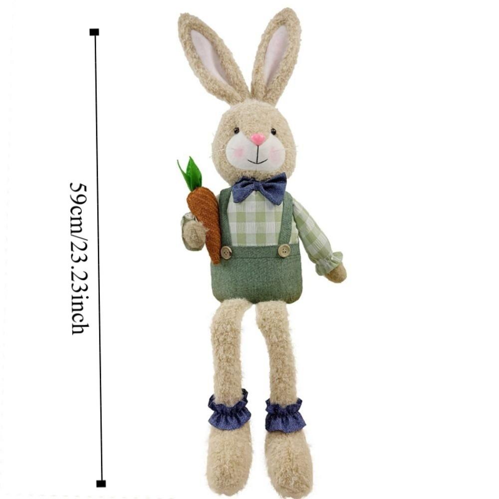 Cute Soft Bunny Plush Rustic Style Easter Decoration Items Easter Bunny Decor Table Centerpiece