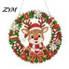 DIY Rhinestone Ornament Christmas Painting Suncatcher Kit, Faux Pearl Art Sparkling Kit Crafts for Adults Beginner, Acrylic Xmas Set