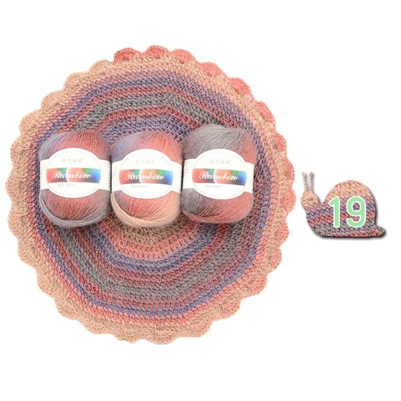 Мягкая камвольная пряжа Радужный градиент DIY для вязания детского шарфа-шали Свитер Топ продаж