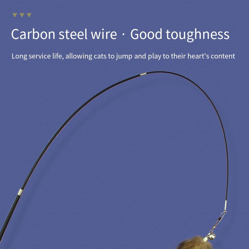 1 шт. Дразнилка для кошек Игрушка для кошек Фея Кошка Лисий хвост Перья Телескопическая длинная палка для снятия скуки Кошачьи товары Игрушки для кошек