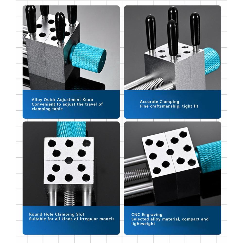 9pcs High Accuracy Multifunctional Mini Drill Press Vise Mini Bench Vice  For Models Hobbies Crafts