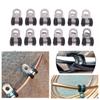 12Pcs Rubber Lined Wiring Hose Pipe Clamp Metal R Clips Camper Hydraulic 3/16" Brake Gas Line Pipe Fixing Clamp Cramp