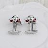 1 Pair Men Cufflinks Drum Shape Fade-Resistant Alloy Cufflinks Casual Formal Wear Banquet Attire Accessories