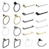 White Grey Black Bathroom Towel Ring Bath Hardware Stainless Steel Towel Holder Wall Mount Hand Towel Rail for Kitchen Bath Room