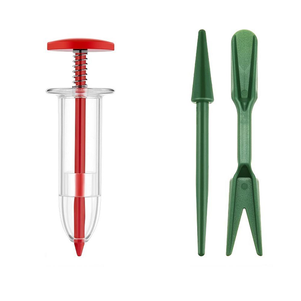 Садовый дозатор семян Пластиковый садовый сеялка для семян Портативный многофункциональный красный практичный для моркови, салата, семян травы