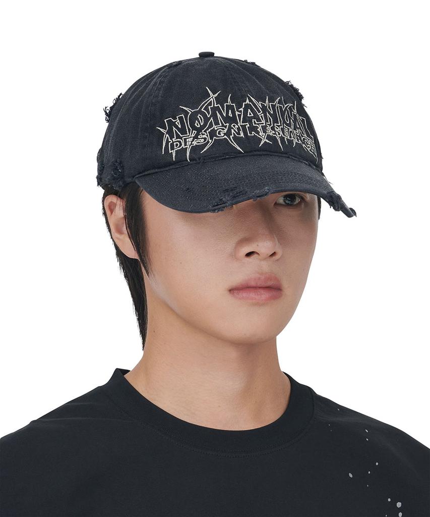 Кепка-бейсболка Nomaenyueol Slash - Выстиранный черный