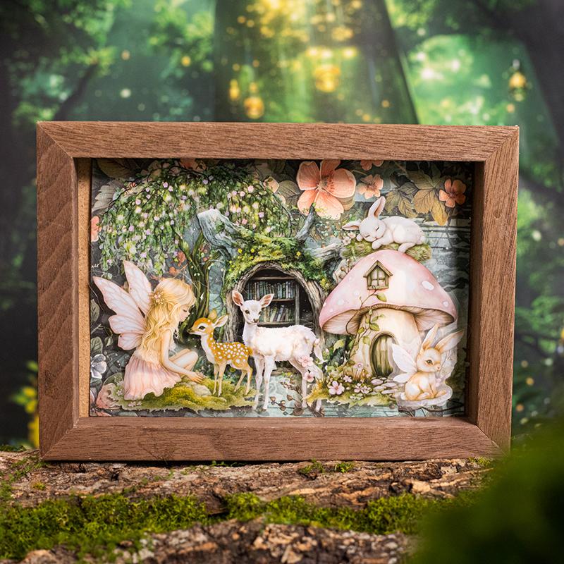 4 Style 30Sheets/bag European Vintage Fairy Scene Stickers Character Hand Account Landscape Tape Creative Collage DIY Decoration