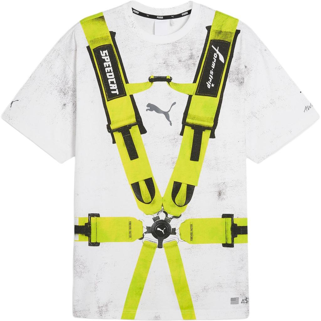 Puma X A$AP ROCKY Футболка с ремнем безопасности 'White Lime' Мужская 631040-02