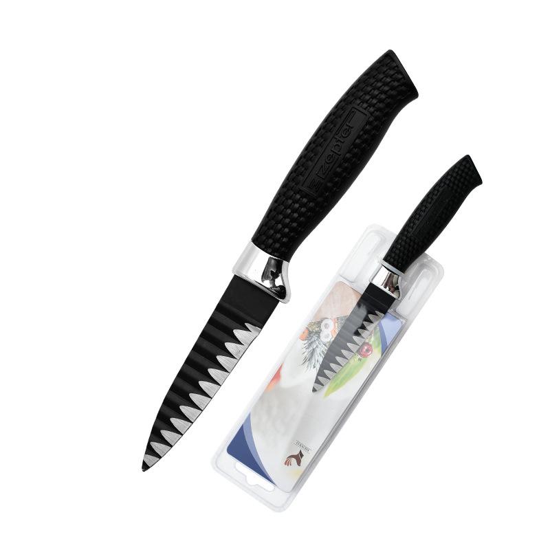 Черная волна узор из нержавеющей стали кухонный подарочный нож фруктовый нож