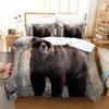 Print Duvetcover 2pcs Pillowcase Bear Bedroom Set Bedding 2/3 Pcs Bed Cover Set Animal Series Double Bed Linens 100% Polyester