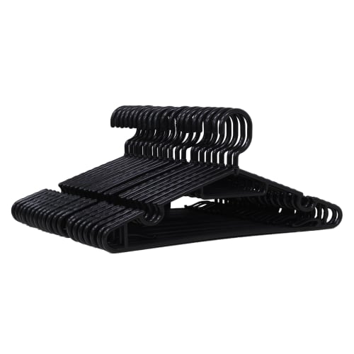 Bulk Purchase: Set of 20 Black Rotating Hook Hangers for Pants, Slacks, Ties, and Camisoles. Non-Slip Design for Space-Saving Clothing Storage. Mizuka