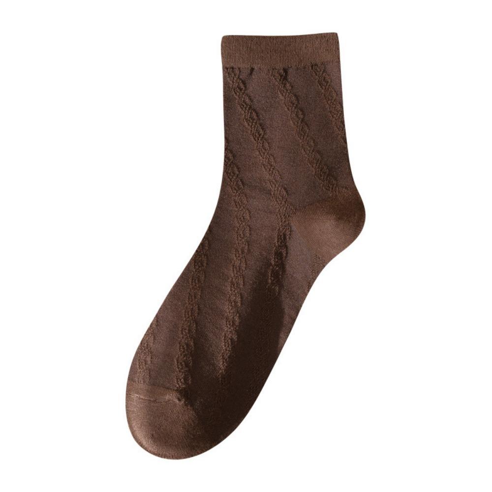 Носки с цветочным принтом, милые вязаные носки средней длины, носки для сна, носки средней длины с цветком, осень