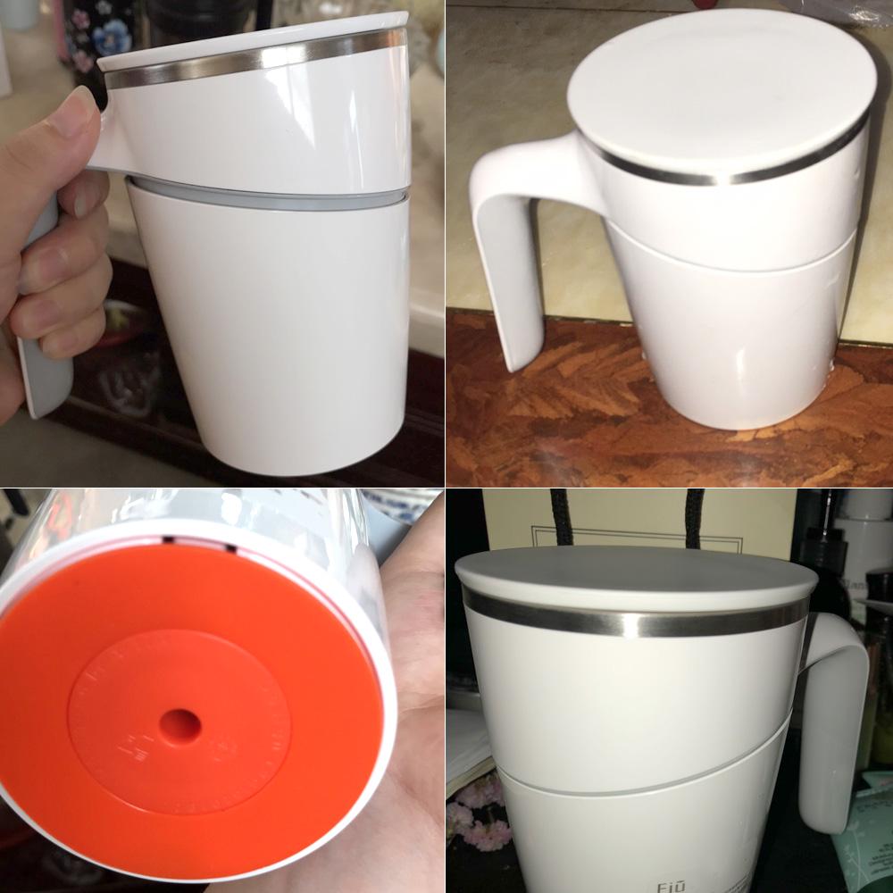 Fiu 470ml Elegant Non-fall Insulation Suction Water Tea Coffee Cup Mug White Innovation Magic