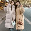 Padded Jacket Women's Long Model New Padded Jacket Winter Thickened Large Fur Collar Over the Knee Loose Bread Jacket Padded Jacket Winter