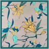 Luxury Brand Shawl Flower Printed Scarf In 100% Silk Twill Silk Scarf For Women Large Square Scarves Headband