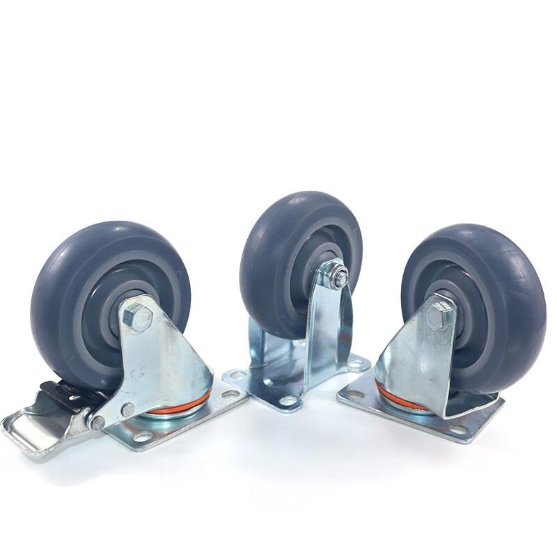 TPR Rubber Swivel Caster Wheel with Brake