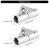 Boat Hardware Accessories Pole Railing Mast Canopy Stainless Steel Tube Pipe Folding Swivel Coupling Connector 22mm/25mm