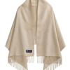 ABRAHAM MOON Merino Wool Shawl 70cm - Beige