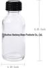 2oz Boston Round Glass Bottle with Cap & Funnel, 60ml Transparent Dispensing Bottle