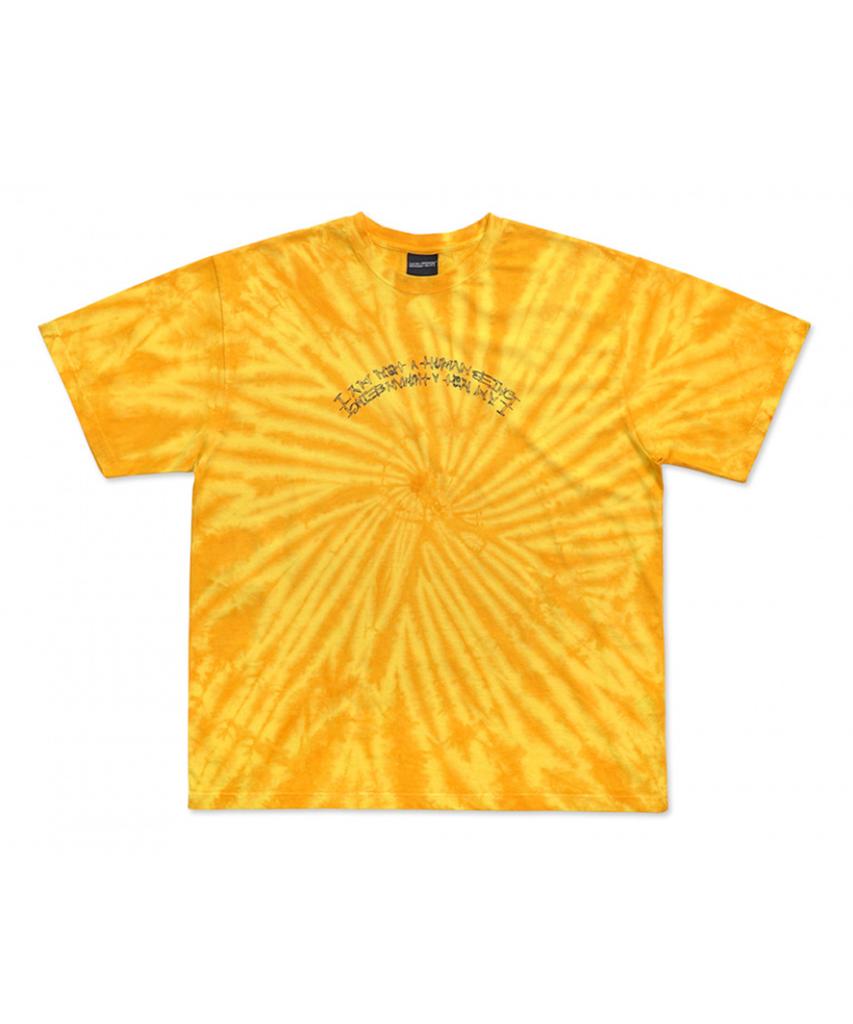 Aimnaseohyumeonbiing Футболка с базовым логотипом Tie-Dye - Желтая