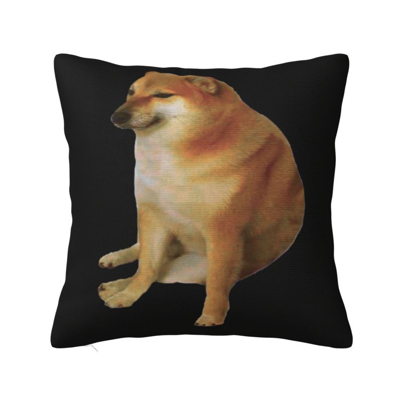 Funny Cheems Dog Cushion Cover xcm Shiba Inu Dank Meme Soft Cute Pillow Case Home Decoration