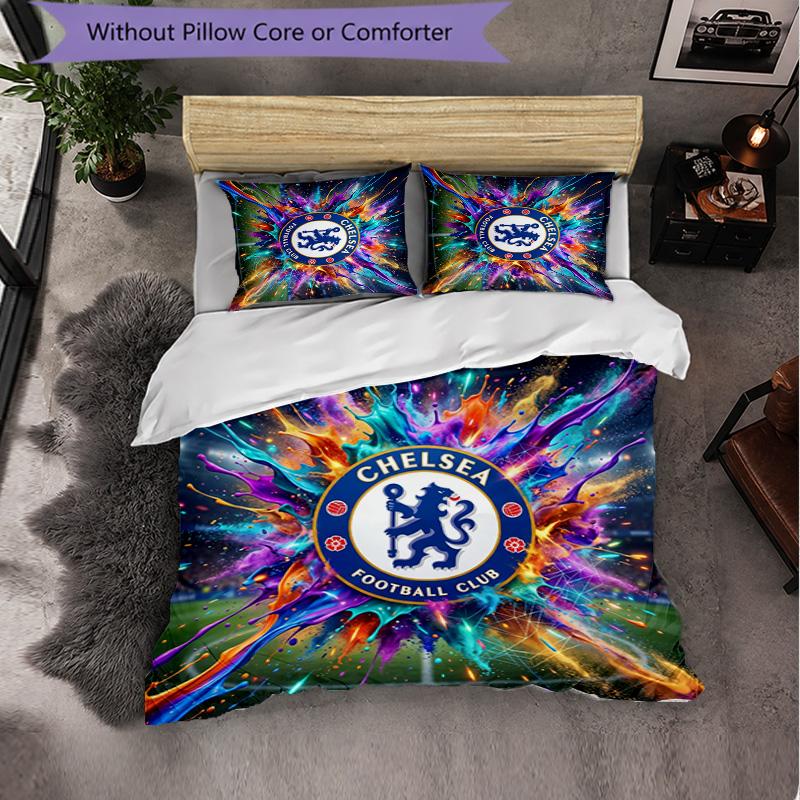 Набор постельного белья Chelsea FC, 3 предмета, мягкая микрофибра, пододеяльник с наволочками для спальни