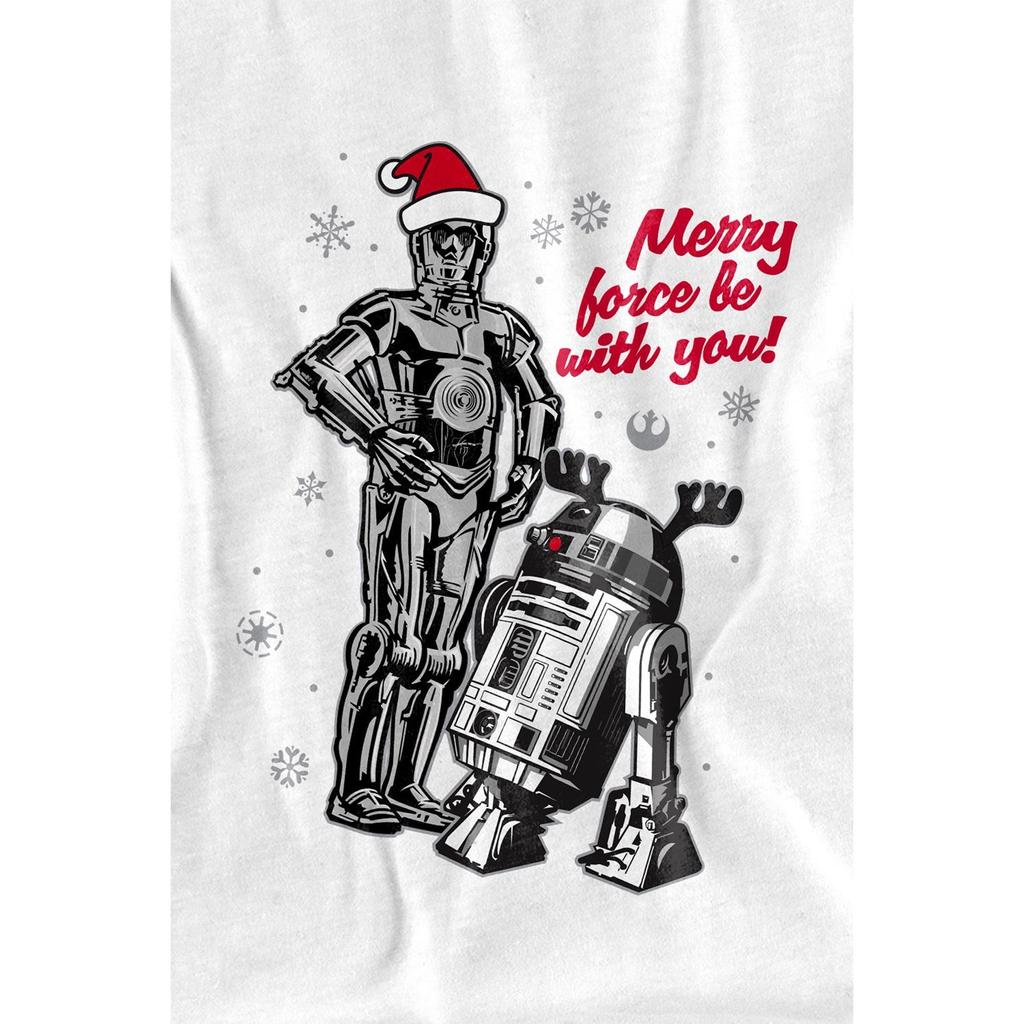 Star Wars Mens Merry Christmas Droids T-Shirt