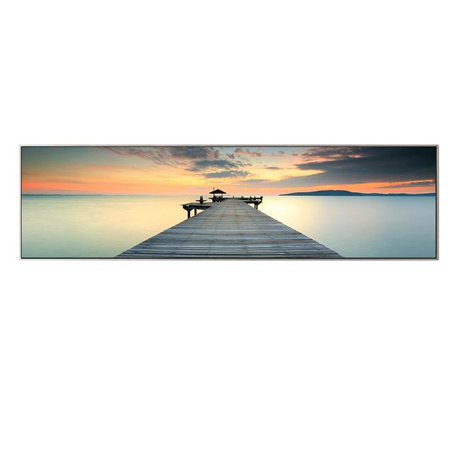 Природный пейзаж, холст, картина, пляж, закат, мост, постеры и принты, настенные художественные картины для гостиной, домашний декор, без рамки