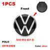 rsq1 VW Car Styling Front Logo Grille Badge Trunk Badge Car Replacement Accessories For Volkswagen Polo 2019 2020 2021 2022 2023 2024