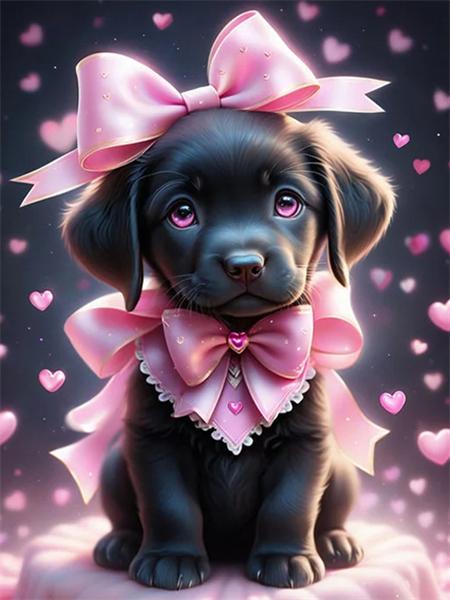 Комплект для алмазной живописи Собака Цветок Полная квадратная/круглая вышивка Мозаика Животное Домашний декор