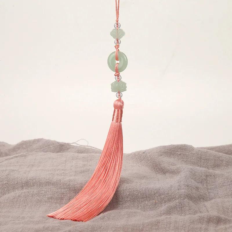 2 шт. Имитация китайского узла с кисточками DIY Подвеска для штор, одежды, сумки, поделок Классический стиль Подвеска-кисточка 13 см Бахрома с бусинами