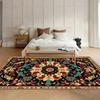 Home Decor Carpets for Living Room Vibrant Persian Floral Area Rug Non-Slip Entry Door Mat Washable Alfombra Durable Floor Mat