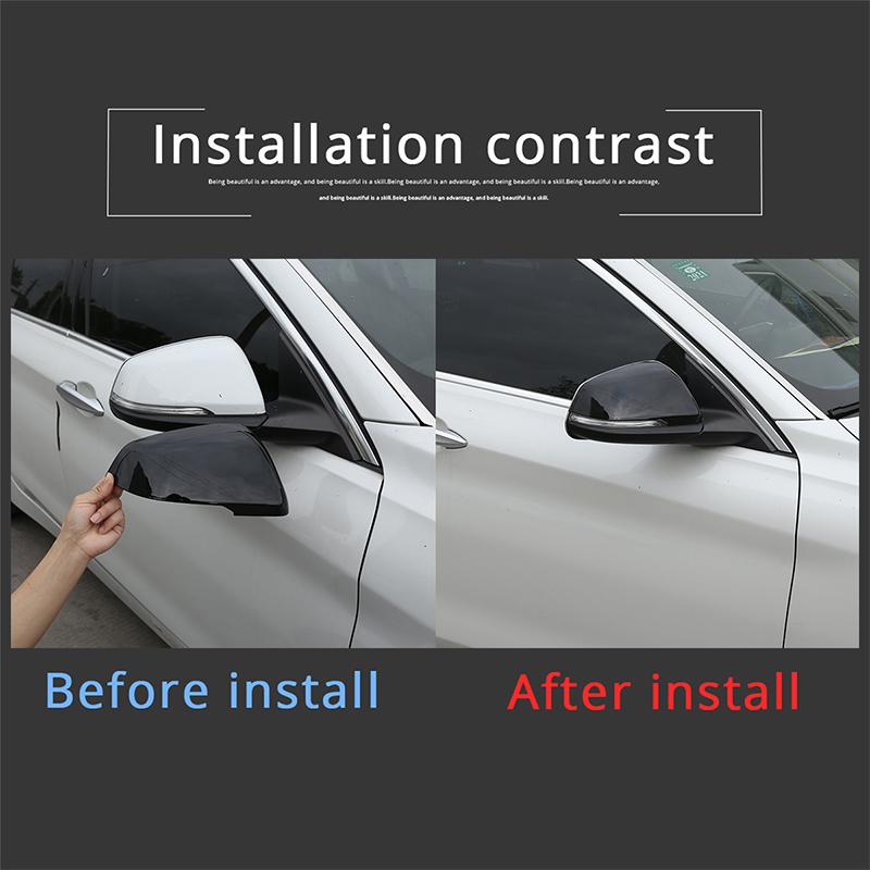 2 шт., боковое зеркало заднего вида в стиле углеродного волокна, крышка, накладка в виде ракушки для BMW 2 серии X1 F48 F45 F46 2015-авто