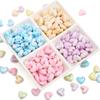 Бусины для браслетов ручной работы Акриловые бусины Mabe с цветным покрытием в форме сердца с надписью Love Loose Beads Аксессуары для самостоятельной работы Материалы для ожерелий на цепочке для сотового телефона