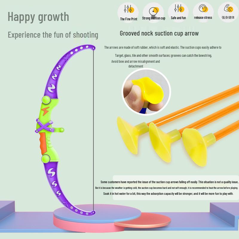 Children's Suction Cup Bow & Arrow Set - Indoor/Outdoor Archery Toy for Boys & Girls