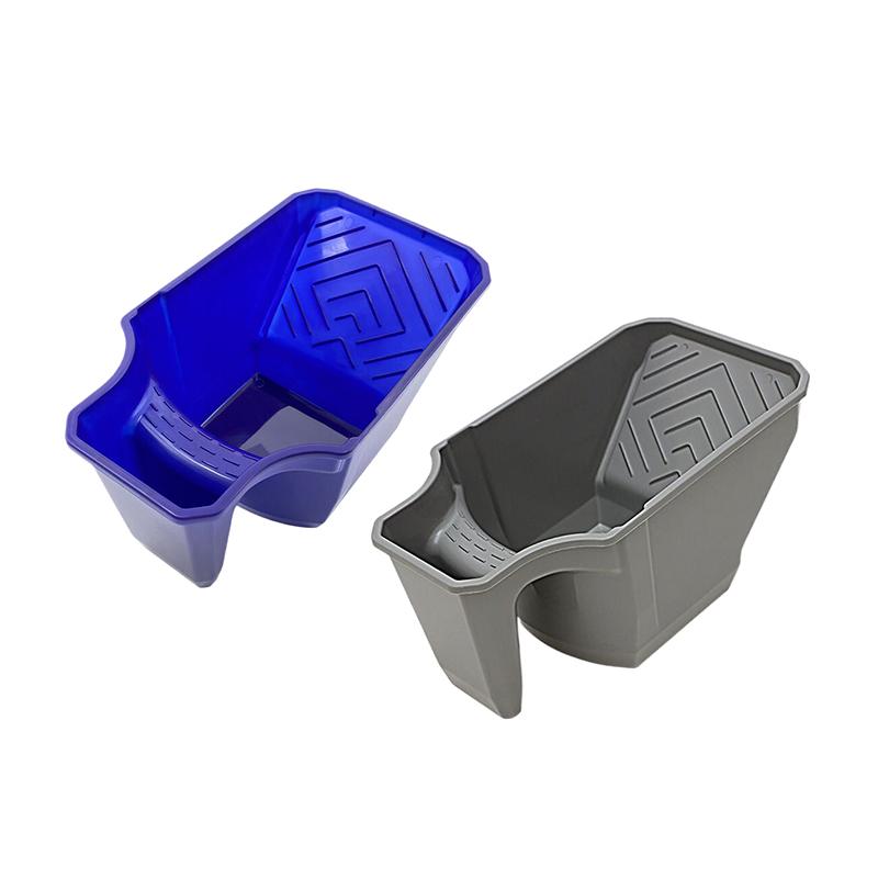 4-Inch Handheld Paint Cup With Roller Holder - Durable Pp Material, Large Capacity, Convenient For Brushes And Rollers