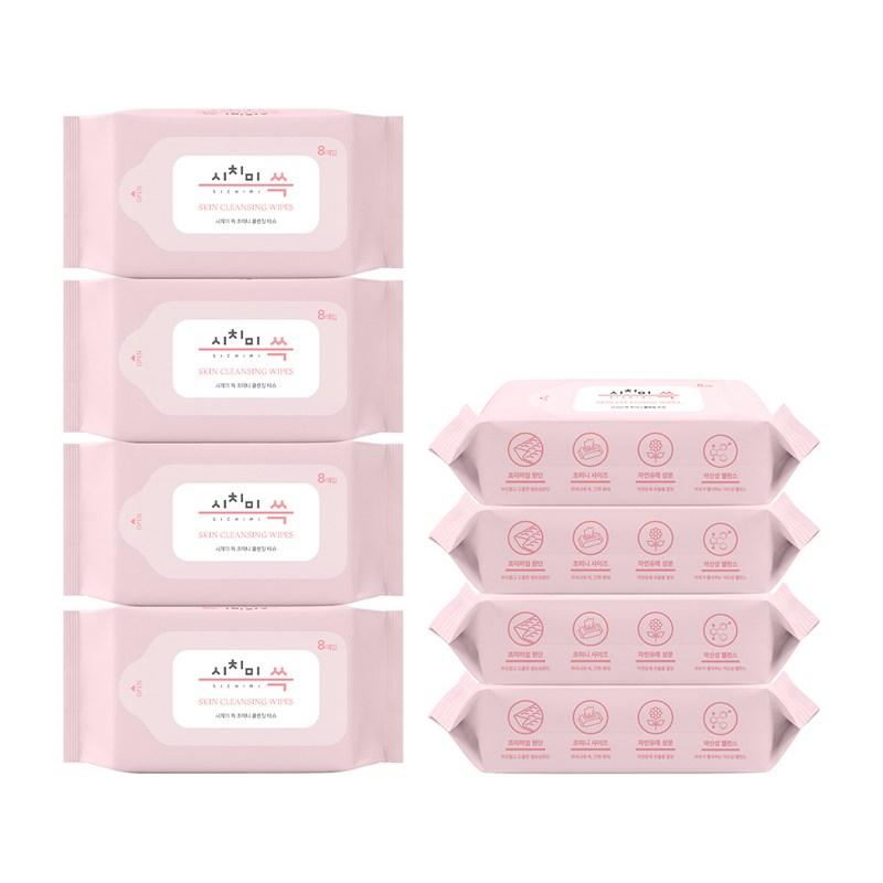 Shichimi Sseuk Ultra Mini No-Wash Cleansing Tissues 8p, 20g, 8 pcs