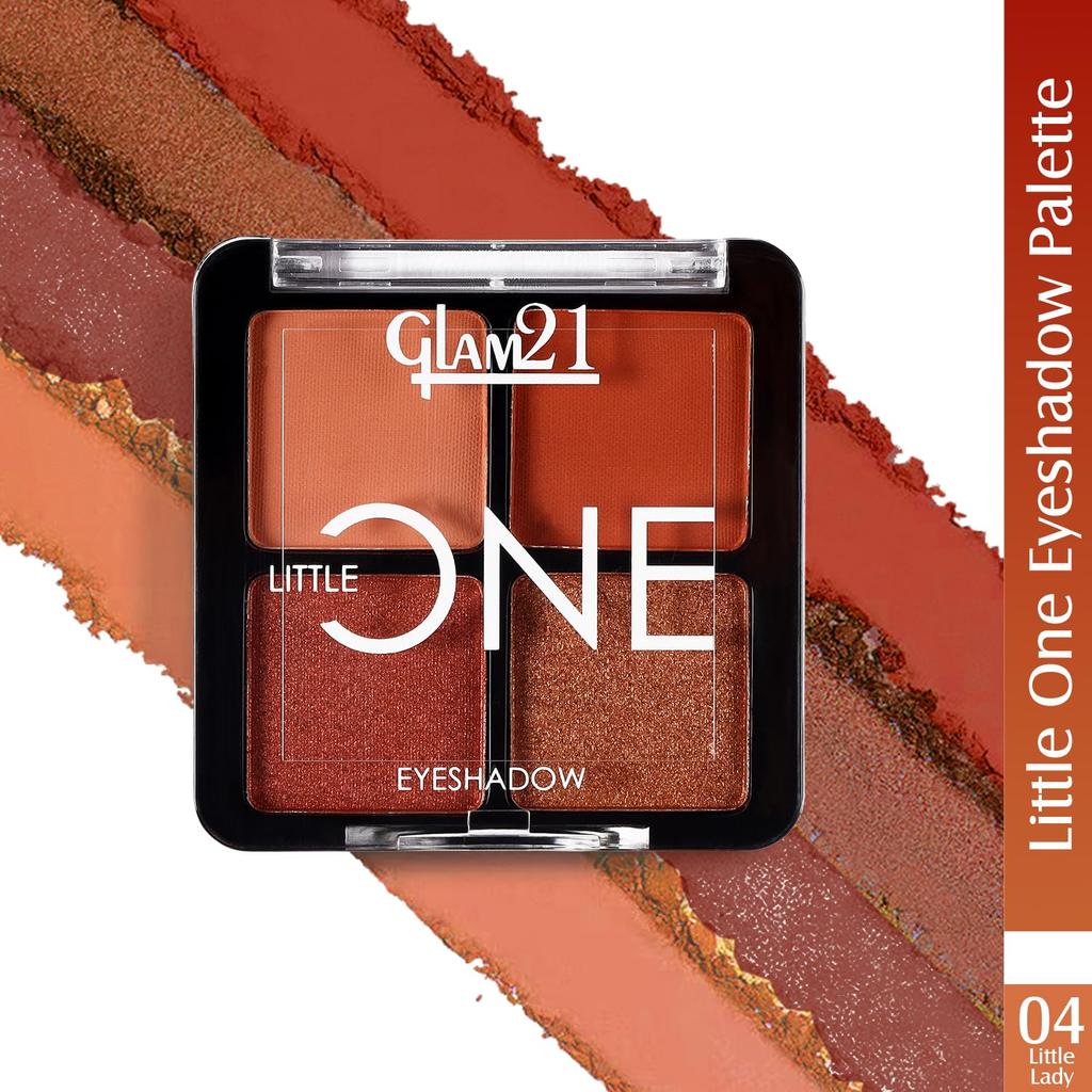 Glam21 Little One Палитра теней для век 4-в-1 | Ультрапигментированная, Легко растушевывается | Стойкий набор для макияжа глаз | Little Lady-04