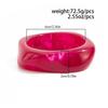 Salircon 3 Color Punk Chunky Resin Acrylic Bangles Set for Women Boho Vintage Irregular Geometric Wide Bracelets Party Jewelry