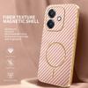 Phone Case For Oppo A3 4G/A3 5G/A40 4G/A40M 4G/A60 5G/A3i 5G Carbon Fiber Textured Electroplated TPU Back Cover