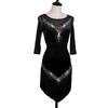 Womens Latin Dance Performance Dress With Fringe Flowing Skirt Stage Show Ballroom Salsa Rumba