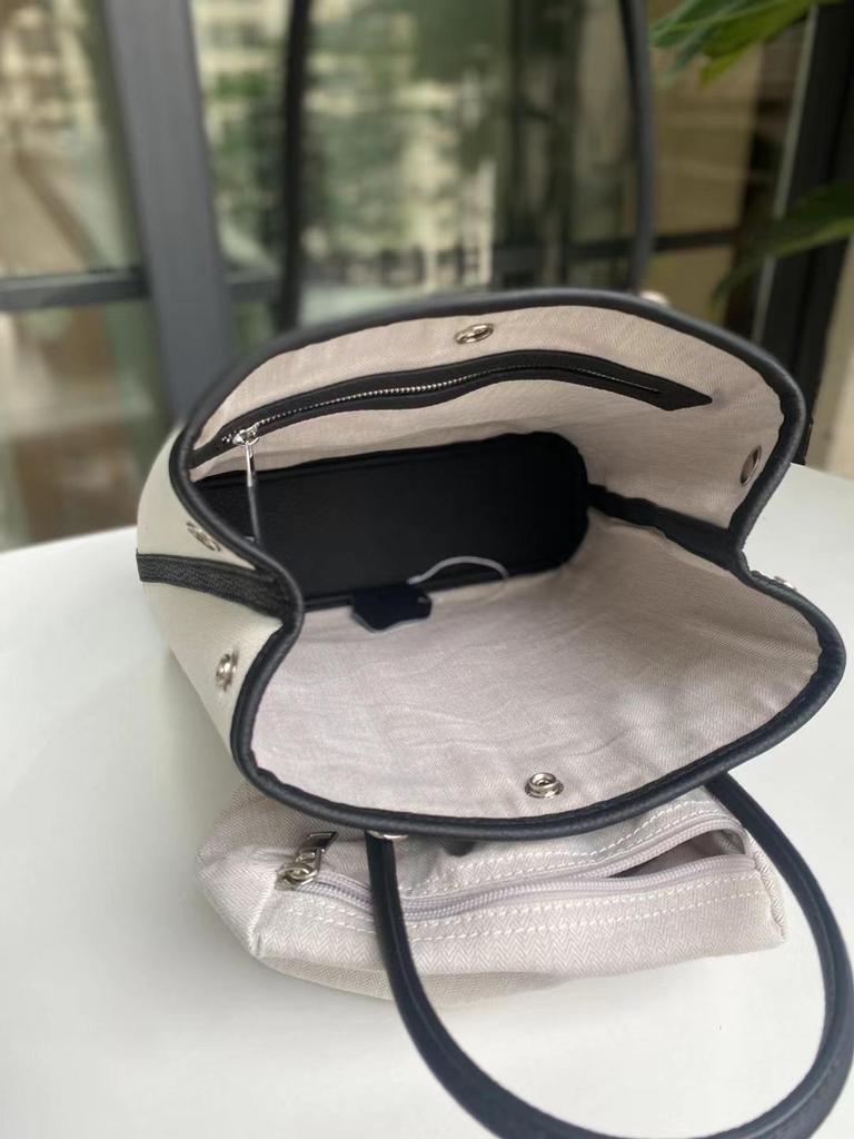 2024 Вертикальная садовая сумка из коровьей кожи и холста: Ручная, наплечная, через плечо, для поездок на работу, большой емкости