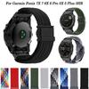 22 26 мм Магнитный умный браслет для Garmin Fenix 6 6X Pro 5X 5 Plus 7 7X 3HR Epix 945 955 Плетеный нейлоновый ремешок Quickfit