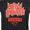 HANES Винтажная футболка 90-х годов производства США METAL CHURCH WORLD TOUR 1991-1992 с коротким рукавом Мужская Б/У
