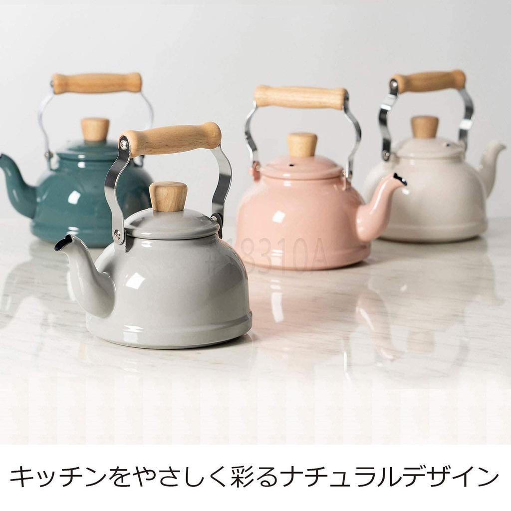 Fuji Enamel Kettle White Enamel IH Compatible Cotton W 1.6L CTN-1.6K