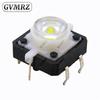 5PCS 12X12X7.3 Tactile Push Button Switch Momentary Tact LED 5 Color 12X12X7.3mm 12*12*7.3mm yellow,red,blue,green,white each 1