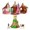 Disney Store Action Toy Rapunzel Tower Playset - 19 Piece Tangled Playset with Rapunzel, Flynn, and Other Princess Toys - Tower Apartment, Sculpted