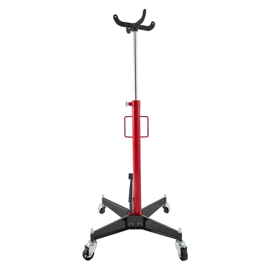 Hydraulic Transmission Jack, 1100 lbs / 0.5 Ton Lifting Capacity Telescoping Transmission Jack with Foot Pedal, 360° Swivel Wheel, 112-187 cm High