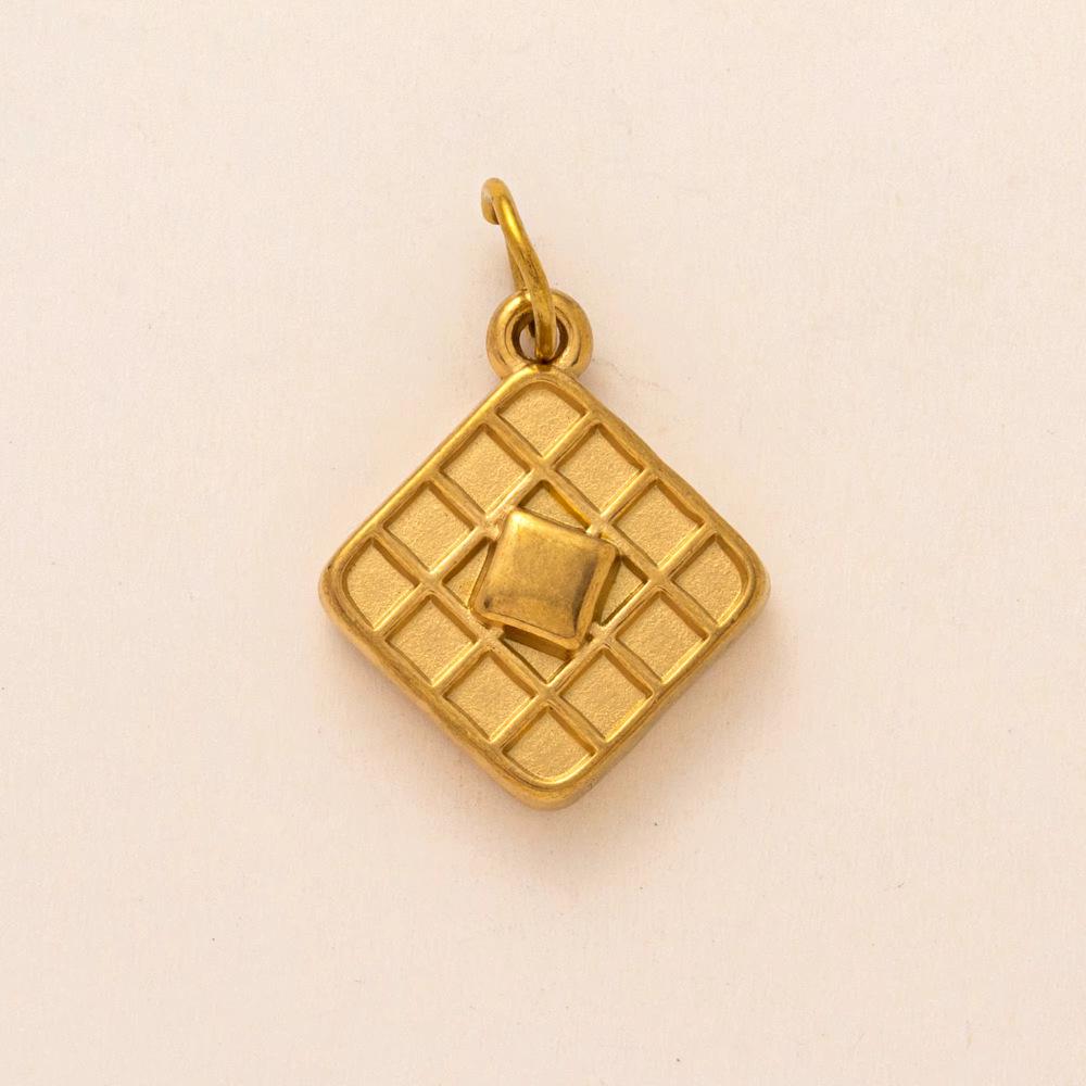Нержавеющая сталь с покрытием 18K Золото, Гриб-подвеска для DIY-аксессуаров