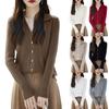 Women's Design Slimming Bottoming Sweater With Knitted Cardigan
